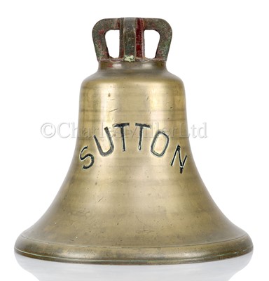 Lot 190 - THE SHIP'S BELL FROM H.M.S. SUTTON, 1918
