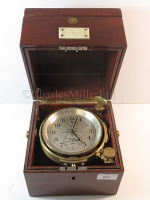 Lot 247 - A TWO-DAY MODEL 21 MARINE CHRONOMETER  BY HAMILTON, LANCASTER, PA, MID-20TH CENTURY