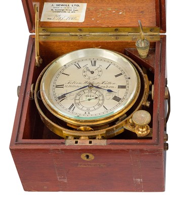 Lot 238 - A TWO DAY MARINE CHRONOMETER BY KELVIN, WHITE & HUTTON, LONDON, CIRCA 1918