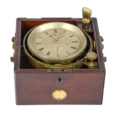 Lot 237 - A RARE TWO-DAY MARINE CHRONOMETER BY JOHN BLISS & SON, NEW YORK, CIRCA 1856