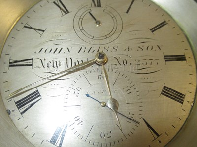 Lot 237 - A RARE TWO-DAY MARINE CHRONOMETER BY JOHN BLISS & SON, NEW YORK, CIRCA 1856