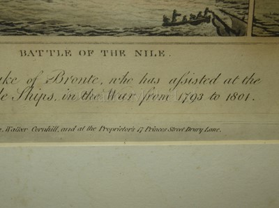 Lot 129 - NELSON'S PRIZES: A RARE HAND-COLOURED PRINT DETAILING NELSON'S PRIZES BETWEEN 1793-1801