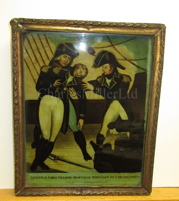 Lot 147 - A REVERSE GLASS PICTURE OF LORD NELSON