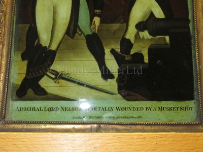 Lot 147 - A REVERSE GLASS PICTURE OF LORD NELSON