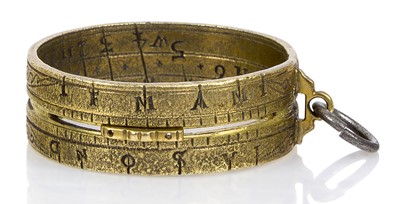 Lot 234 - AN ENGLISH  POKE OR POCKET RING DIAL, CIRCA 1750