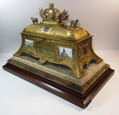 Lot 189 - AN HISTORICALLY INTERESTING FREEDOM CASKET PRESENTED TO ADMIRAL LORD CHARLES BERESFORD, 1912
