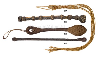 Lot 160 - An UNUSUAL ROPE AND CANEWORK 'BOSUN'S STARTER', FIRST HALF 19TH CENTURY