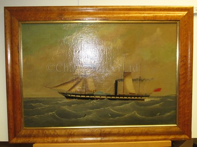 Lot 70 - ENGLISH SCHOOL, CIRCA 1840 : Study of the General Steam Navigation Co. paddle steamer 'Clarence'