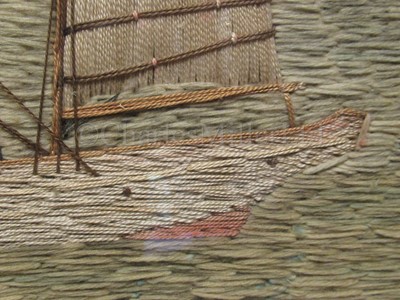 Lot 82 - A 19TH CENTURY SAILOR'S WOOLWORK PICTURE