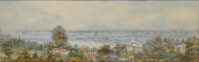 Lot 177 - ** ROBIN (ENGLISH SCHOOL, CIRCA 1856): Panorama of the Fleet Review, off Ryde, Isle of Wight,1856