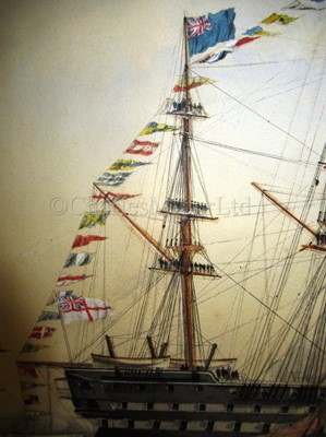 Lot 176 - WILLIAM MACKENZIE THOMSON (BRITISH, FL. 1870-1892); The Queen's Birthday, a visit to H.M.S. 'St George'