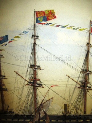 Lot 176 - WILLIAM MACKENZIE THOMSON (BRITISH, FL. 1870-1892); The Queen's Birthday, a visit to H.M.S. 'St George'