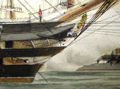 Lot 176 - WILLIAM MACKENZIE THOMSON (BRITISH, FL. 1870-1892); The Queen's Birthday, a visit to H.M.S. 'St George'
