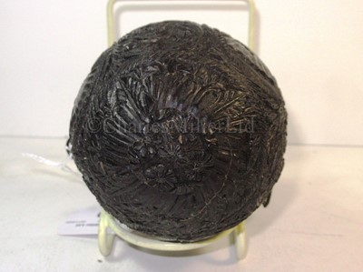 Lot 30 - A 19TH CENTURY CARVED COCONUT BUGBEAR