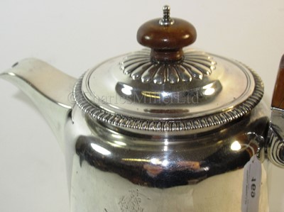 Lot 169 - A SILVER SEA-GOING HOT WATER POT FROM THE SERVICE OF ADMIRAL SIR ROBERT TRISTRAM RICKETTS BT