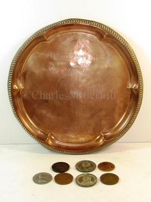 Lot 156 - A 19TH CENTURY SALVER MADE FROM FOUDROYANT COPPER