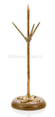 Lot 284 - A COPPER AND BRASS LIGHTNING CONDUCTOR, CIRCA 1900