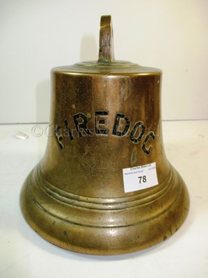 Lot 78 - THE BELL FROM THE COLLIER S.S. FIREDOG, 1942