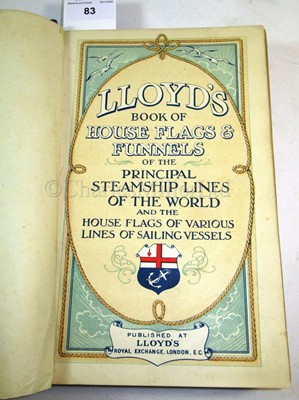 Lot 83 - LLOYD'S BOOK OF HOUSE FLAGS & FUNNELS, 1912