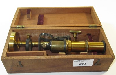 Lot 262 - A LATE 19TH CENTURY MONOCULAR MICROSCOPE BY ROSS, LONDON