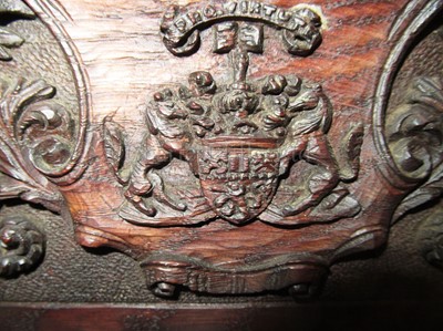 Lot 186 - THE LAUNCHING CASKET FOR THE BATTLECRUISER H.M.S. INDEFATIGABLE, 1909