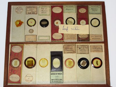 Lot 266 - A CABINET OF MICROSCOPE SLIDES