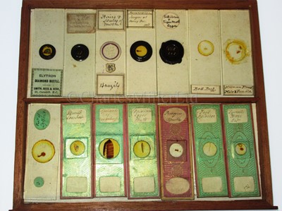 Lot 266 - A CABINET OF MICROSCOPE SLIDES