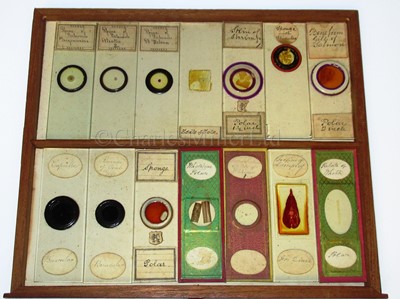 Lot 266 - A CABINET OF MICROSCOPE SLIDES