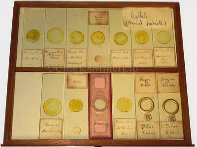 Lot 266 - A CABINET OF MICROSCOPE SLIDES