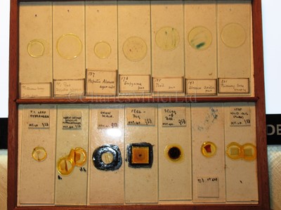 Lot 266 - A CABINET OF MICROSCOPE SLIDES