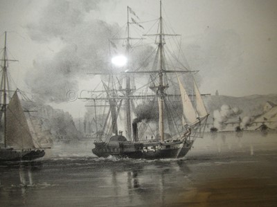 Lot 175 - AFTER SIR OSWALD WALTERS BRIERLY (BRITISH, 1817-1894); Helsingfors and Sweaborg; English and French Screw Line Battleships At Anchor