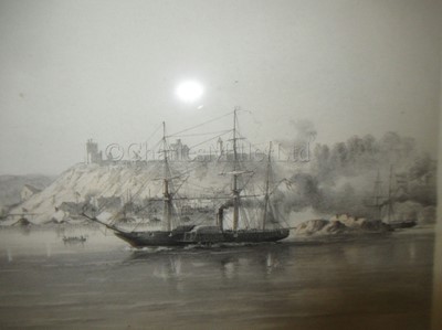 Lot 175 - AFTER SIR OSWALD WALTERS BRIERLY (BRITISH, 1817-1894); Helsingfors and Sweaborg; English and French Screw Line Battleships At Anchor