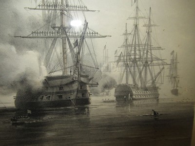 Lot 175 - AFTER SIR OSWALD WALTERS BRIERLY (BRITISH, 1817-1894); Helsingfors and Sweaborg; English and French Screw Line Battleships At Anchor