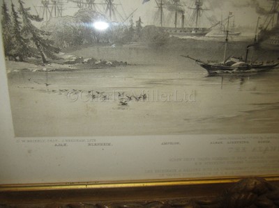 Lot 175 - AFTER SIR OSWALD WALTERS BRIERLY (BRITISH, 1817-1894); Helsingfors and Sweaborg; English and French Screw Line Battleships At Anchor