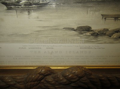 Lot 175 - AFTER SIR OSWALD WALTERS BRIERLY (BRITISH, 1817-1894); Helsingfors and Sweaborg; English and French Screw Line Battleships At Anchor