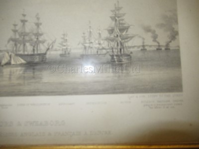Lot 175 - AFTER SIR OSWALD WALTERS BRIERLY (BRITISH, 1817-1894); Helsingfors and Sweaborg; English and French Screw Line Battleships At Anchor