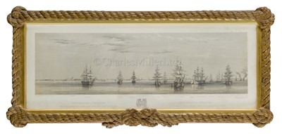 Lot 175 - AFTER SIR OSWALD WALTERS BRIERLY (BRITISH, 1817-1894); Helsingfors and Sweaborg; English and French Screw Line Battleships At Anchor