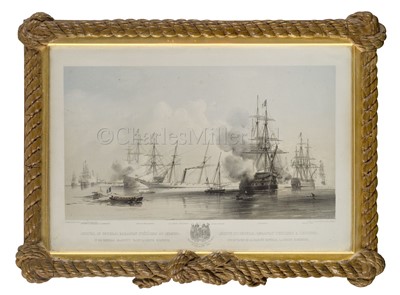 Lot 175 - AFTER SIR OSWALD WALTERS BRIERLY (BRITISH, 1817-1894); Helsingfors and Sweaborg; English and French Screw Line Battleships At Anchor
