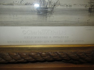 Lot 175 - AFTER SIR OSWALD WALTERS BRIERLY (BRITISH, 1817-1894); Helsingfors and Sweaborg; English and French Screw Line Battleships At Anchor