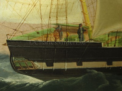 Lot 6 - JOSEPH HEARD (BRITISH, 1799-1859): The barque Isabelle in two positions off the South Stack, Holyhead