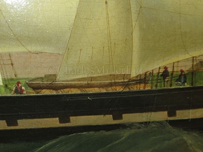 Lot 6 - JOSEPH HEARD (BRITISH, 1799-1859): The barque Isabelle in two positions off the South Stack, Holyhead
