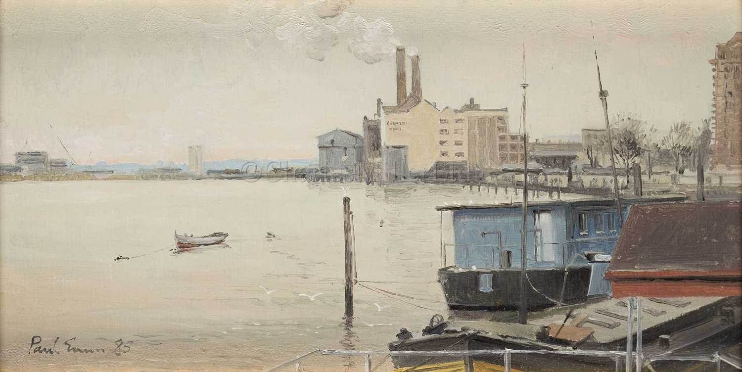 Lot 16 - PAUL GUNN (BRITISH, B. 1934): Chelsea Wharf