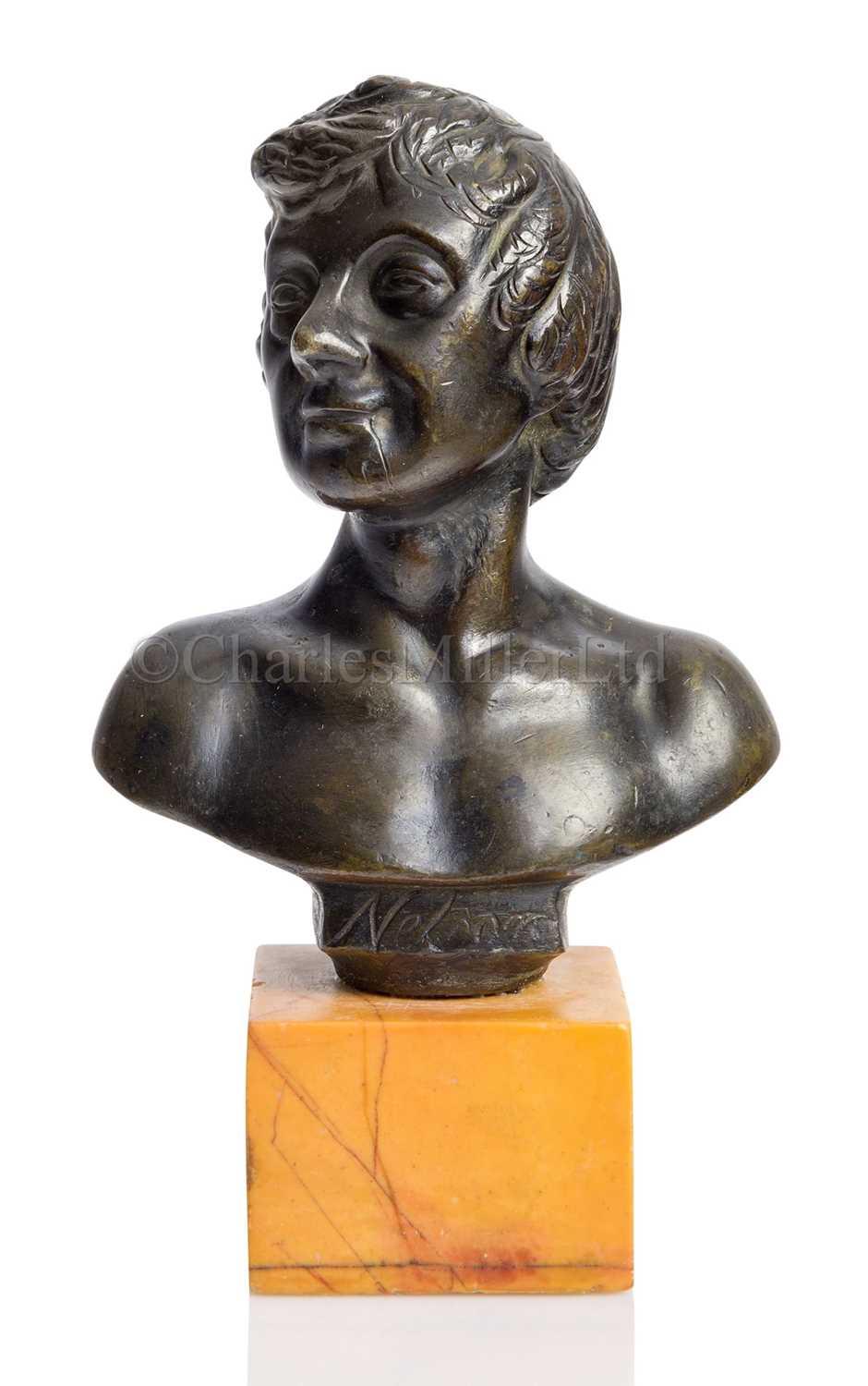 Lot 127 - A NELSON BRONZE BUST BY GAHAGAN, 1798