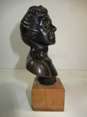 Lot 127 - A NELSON BRONZE BUST BY GAHAGAN, 1798