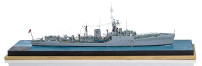 Lot 315 - A 1:192 WATERLINE MODEL FOR THE TYPE 14 'BLACKWOOD' CLASS FRIGATE HMS GRAFTON (F51), AS FITTED IN 1960