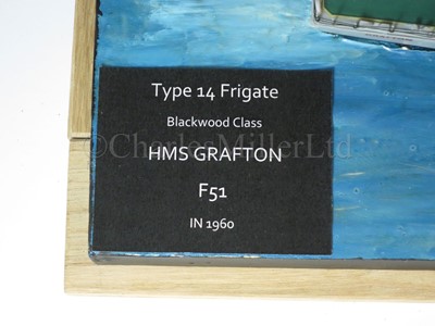 Lot 315 - A 1:192 WATERLINE MODEL FOR THE TYPE 14 'BLACKWOOD' CLASS FRIGATE HMS GRAFTON (F51), AS FITTED IN 1960