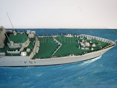 Lot 315 - A 1:192 WATERLINE MODEL FOR THE TYPE 14 'BLACKWOOD' CLASS FRIGATE HMS GRAFTON (F51), AS FITTED IN 1960