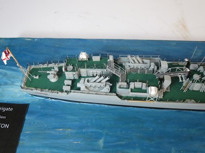 Lot 315 - A 1:192 WATERLINE MODEL FOR THE TYPE 14 'BLACKWOOD' CLASS FRIGATE HMS GRAFTON (F51), AS FITTED IN 1960