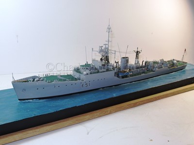 Lot 315 - A 1:192 WATERLINE MODEL FOR THE TYPE 14 'BLACKWOOD' CLASS FRIGATE HMS GRAFTON (F51), AS FITTED IN 1960