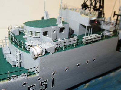 Lot 315 - A 1:192 WATERLINE MODEL FOR THE TYPE 14 'BLACKWOOD' CLASS FRIGATE HMS GRAFTON (F51), AS FITTED IN 1960